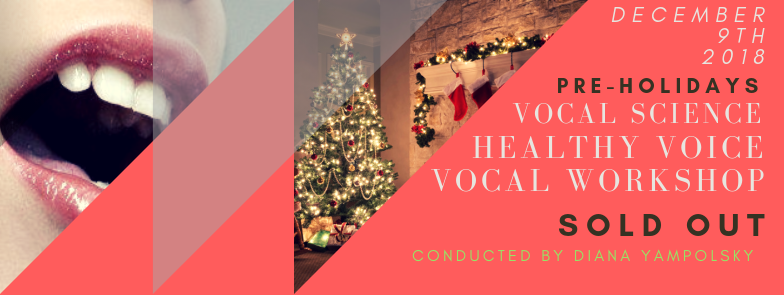 Vocal Science Workshop - December 9th 2018 - Sold out